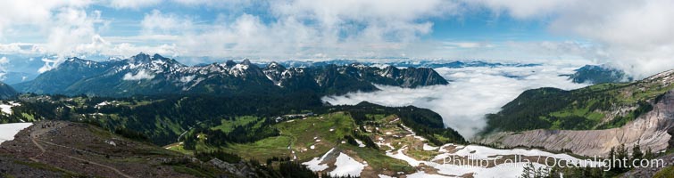 The Tatoosh Range viewed from the Skyline Trail, above Paradise Meadows on southern flank of Mount Rainier.