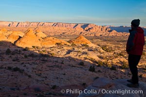 Teepee rocks with the Vermillion Cliffs in the distance, Page, Arizona