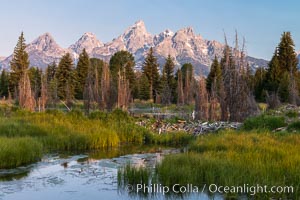 Teton Range from Schwabacher Landing, Grand Teton National Park