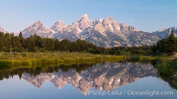 Teton Range from Schwabacher Landing, Grand Teton National Park