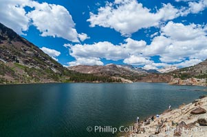 Ellery Lake, west of Tioga Pass, elevation 9538.  Sierra range, Yosemite National Park, California