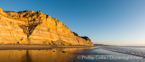 Torrey Pines cliffs at sunset