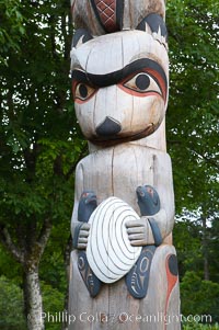 Totem pole, Butchart Gardens, Victoria, British Columbia, Canada