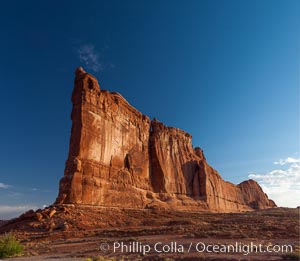 Tower of Babel in morning light. Arches National Park, Utah, USA, natural history stock photograph, photo id 27822