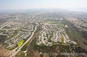 Tract homes, near Interstate 5 freeway, Carlsbad, California