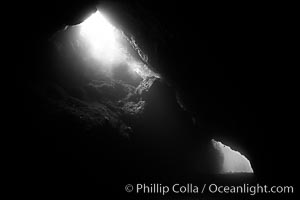 A submarine cavern at Santa Barbara Island, underwater