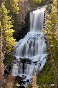 Undine Falls, between Mammoth and Tower in Yellowstone National Park, marks where Lava Creek drops 110 feet in two sections