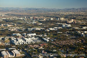 University of California San Diego, with University City in the  distance, La Jolla