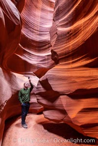 Upper Antelope Canyon slot canyon, Navajo Tribal Lands, Page, Arizona