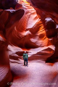 Upper Antelope Canyon slot canyon, Navajo Tribal Lands, Page, Arizona