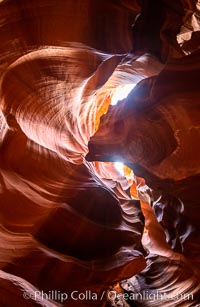 Upper Antelope Canyon, a spectacular slot canyon near Page, Arizona, Navajo Tribal Lands