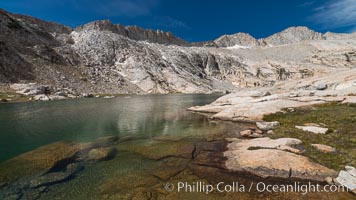 Mount Conness (12589') and Upper Conness Lake, Twenty Lakes Basin, Hoover Wilderness, Conness Lakes Basin