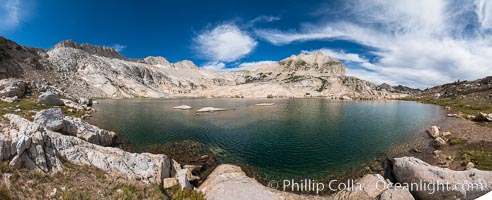 Upper Conness Lake, Panorama, Hoover Wilderness, Conness Lakes Basin