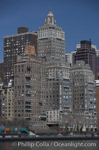 New York Citys Upper East Side, viewed from the East River. Manhattan, USA, natural history stock photograph, photo id 11135