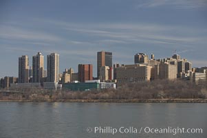 New York Citys Upper West Side, viewed from the Hudson River, Manhattan