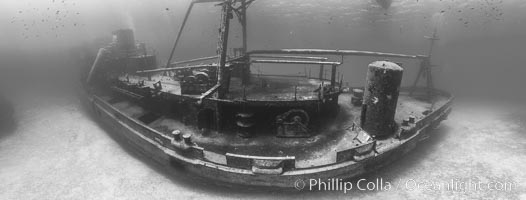 USS Kittiwake wreck, sunk off Seven Mile Beach on Grand Cayman Island to form an underwater marine park and dive attraction