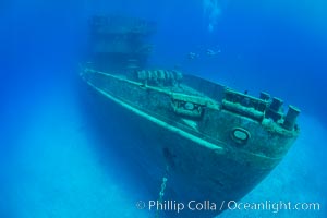 USS Kittiwake wreck, sunk off Seven Mile Beach on Grand Cayman Island to form an underwater marine park and dive attraction