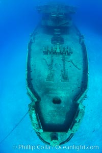 USS Kittiwake wreck, sunk off Seven Mile Beach on Grand Cayman Island to form an underwater marine park and dive attraction