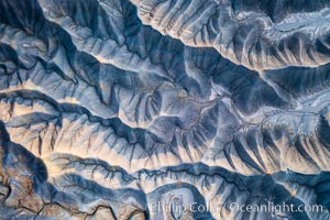 Erosion patterns in the Utah Badlands, aerial abstract photo, Hanksville
