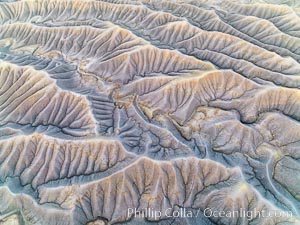 Erosion patterns in the Utah Badlands, aerial abstract photo, Hanksville