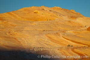 Striated sandstone formations, layers showing eons of geologic history. Valley of Fire State Park, Nevada, USA, natural history stock photograph, photo id 26485