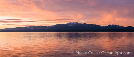 Vancouver Island, Denman Island and Strait of Georgia, from Hornby Island