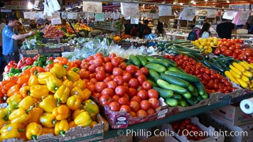 Vegetable variety at the Public Market, Granville Island, Vancouver