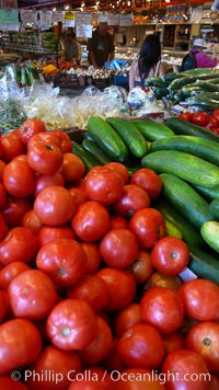 Vegetable variety at the Public Market, Granville Island, Vancouver