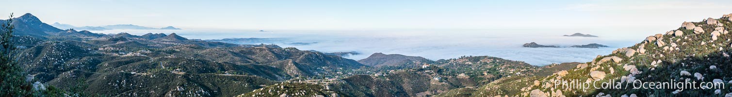 View from Mt. Woodson and Potato Chip Rock, over San Diego and Poway