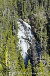 Virginia Cascades is a 60 foot waterfall between Madison and Canyon in Yellowstone National Park