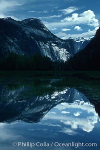 Washington Dome and flooded meadow, Yosemite Valley, Yosemite National Park, California