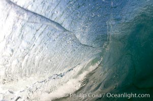 Dawn patrol morning surf, hollow wave, Cardiff by the Sea, California