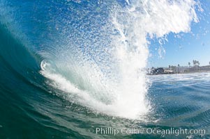 Cardiff-by-the-Sea, morning surf, breaking wave, Cardiff by the Sea, California