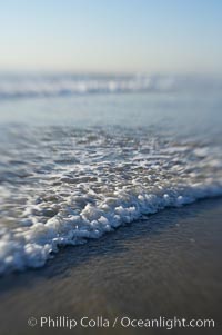 Wave washes ashore, Ponto, Carlsbad, California