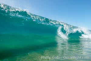 Tropical-looking summer water, the Wedge, The Wedge, Newport Beach, California