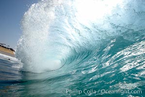 A wave, breaking with powerful energy, at the Wedge in Newport Beach, The Wedge