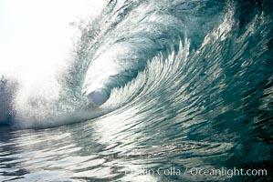 Backlit wave, the Wedge. The Wedge, Newport Beach, California, USA, natural history stock photograph, photo id 17006