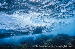 Waves Break over the Fore Reef at Rose Atoll, American Samoa. Rose Atoll National Wildlife Refuge, USA, natural history stock photograph, photo id 00828