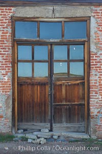 Weathered old door and windows, Hydro Building on Green Street.