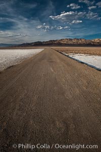 West Side Road cuts across the Badwater Basin.