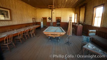 Wheaton and Hollis Hotel, interior of pool room and parlor.