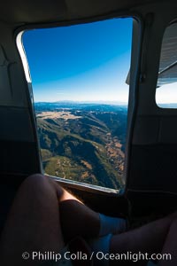 Window over San Diego east county, aerial photo