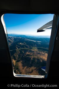 Window over San Diego east county, aerial photo