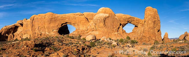 The Windows at sunset, Arches National Park, North Window