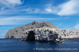 Wolf Island is the largest of the islands in the distant northern island group of the Galapagos archipelago, is home to hundreds of thousands of seabirds.  Vast schools of sharks and fish inhabit the waters surrounding Wolf Island
