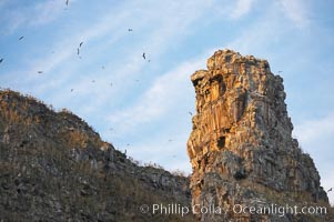 Wolf Island and natural volcanic pillar