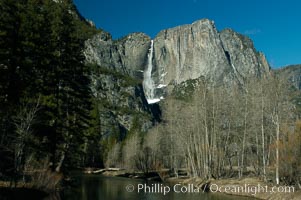 Yosemite Falls, winter, Yosemite Valley, Yosemite National Park, California