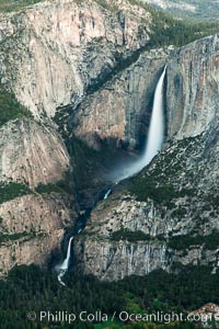 Yosemite Falls viewed from Glacier Point, spring, Yosemite National Park, California