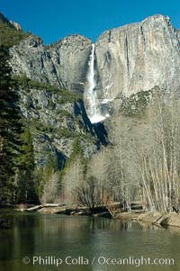 Yosemite Falls, winter, Yosemite Valley, Yosemite National Park, California