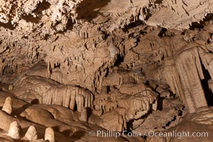 Limestone and marble underground formations  in Oregon Caves National Monument.  Eons of acidified groundwater have slowly etched away at marble, creating the extensive and intricate cave formations in Oregon Caves National Monument